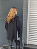 Picture of CURVY GIRL CLASSIC CARDIGAN WITH DOG TOOTH AND HOOD